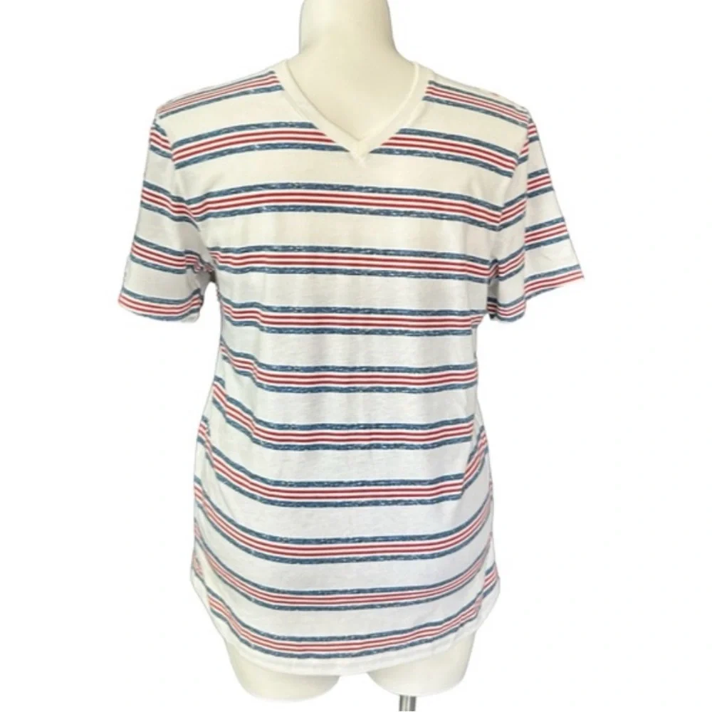 American Rag White Red Striped Shirt NWT sz L - Picture 8 of 8